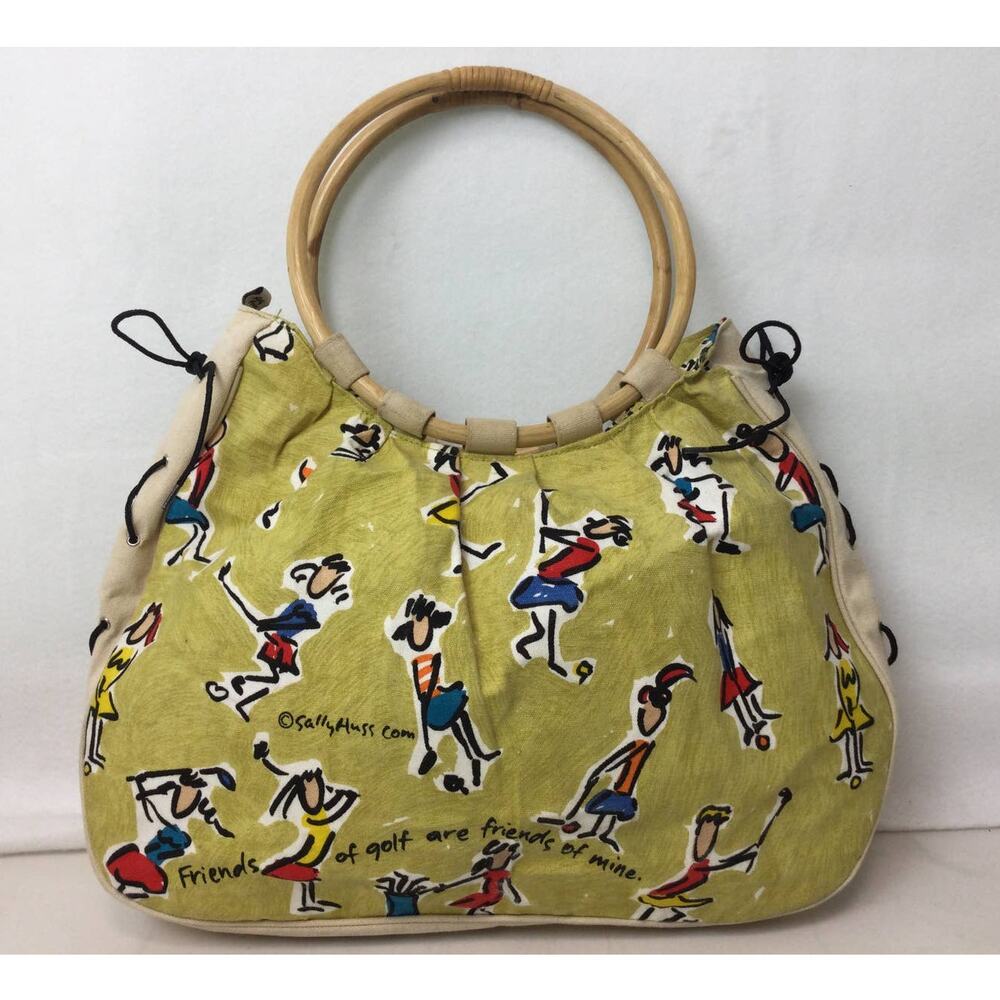 Sally Huss Original Women's tote bag with wooden handles